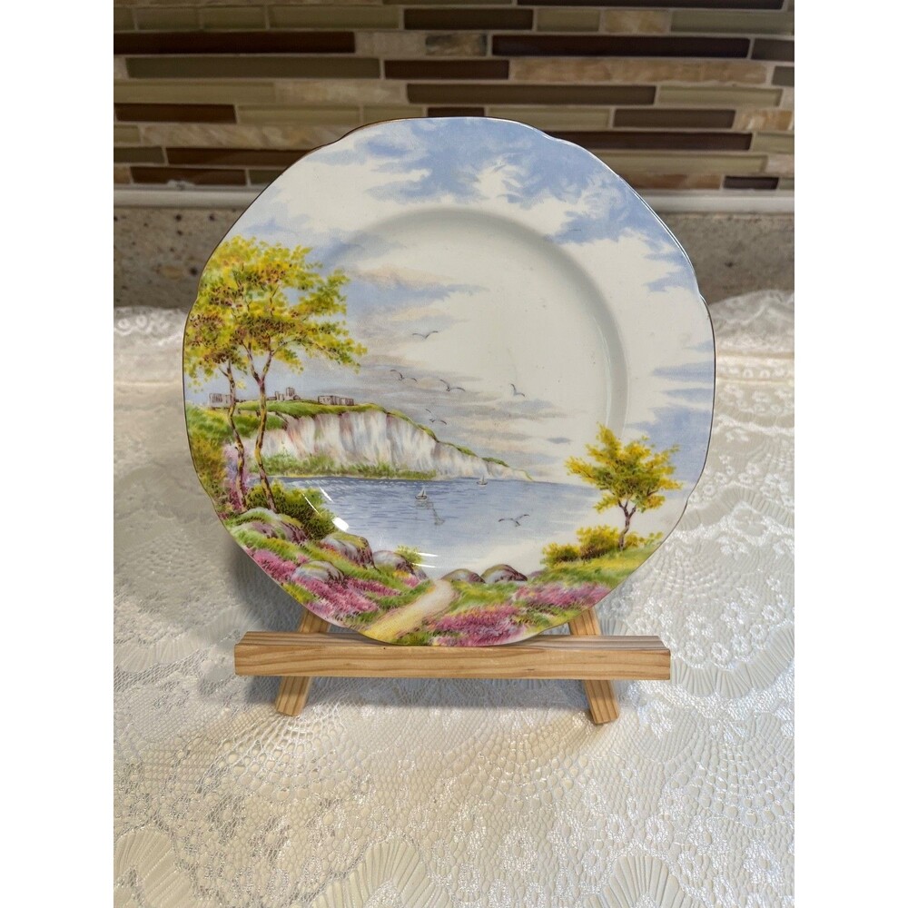 Paragon Cliffs of Dover Salad Plate Gold Trimmed Fine English Bone China